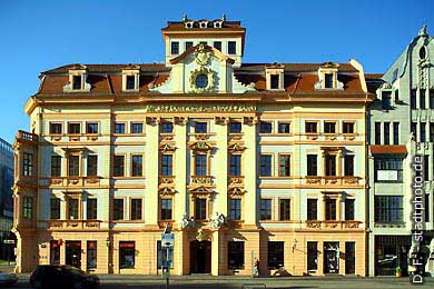 RomanushausLeipzig, Brühl 18 (Ansicht) und Katharinenstraße 21 / 23